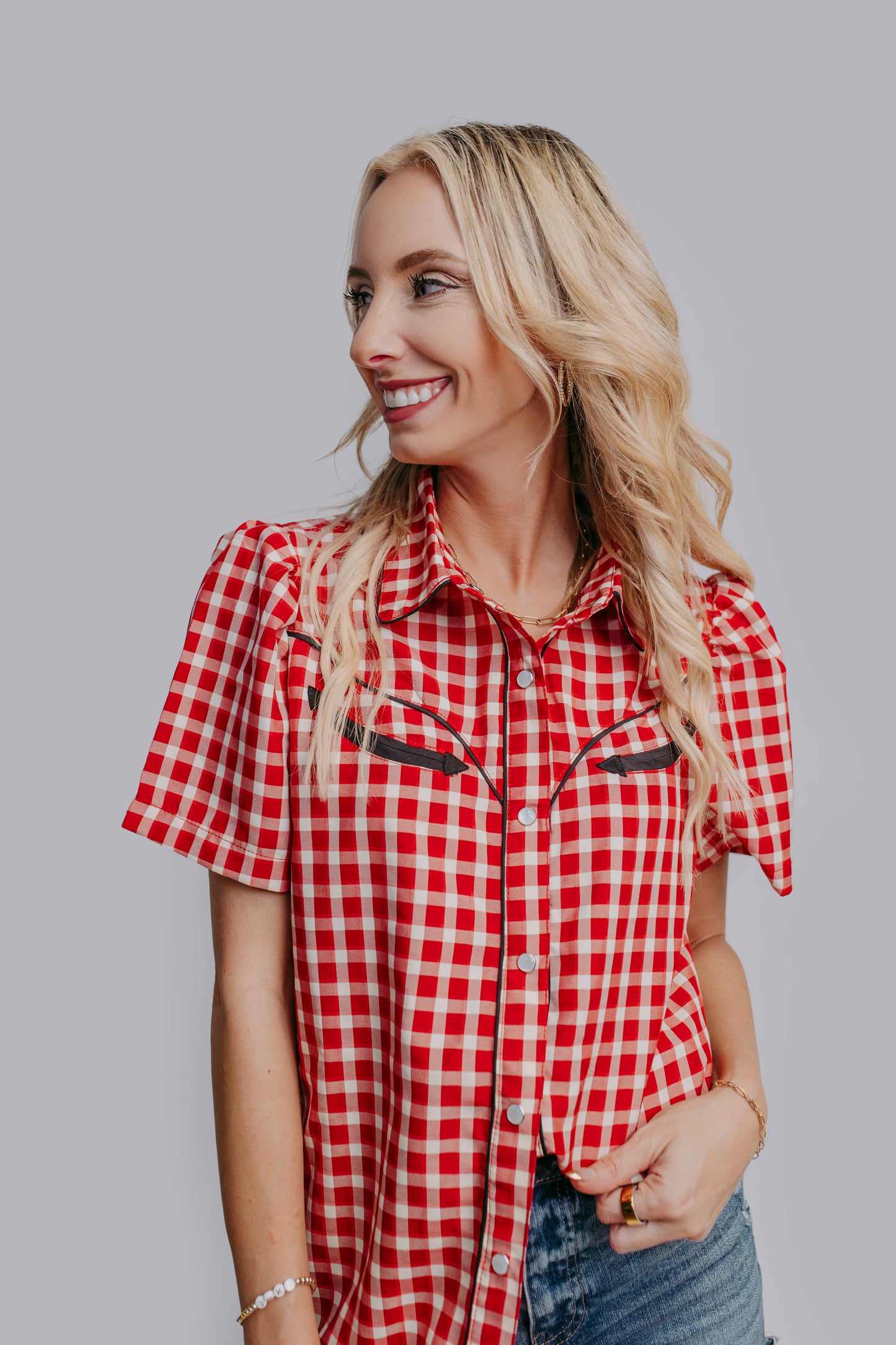 MK611 SL Button Down Shirt - Red