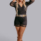 MK608 Lace Up Romper