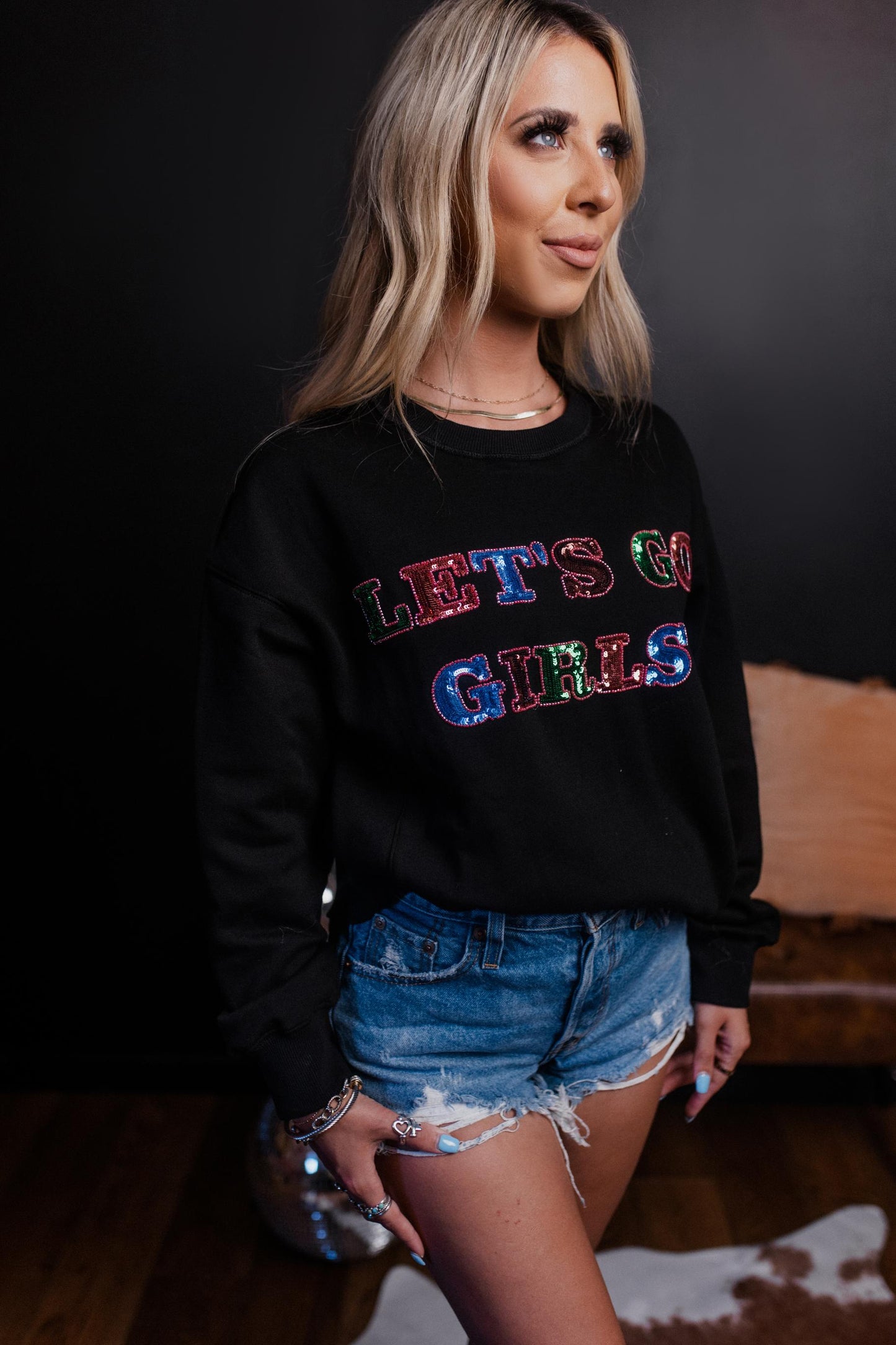 MK558 Lets Go Girls Fleece Sweatshirt