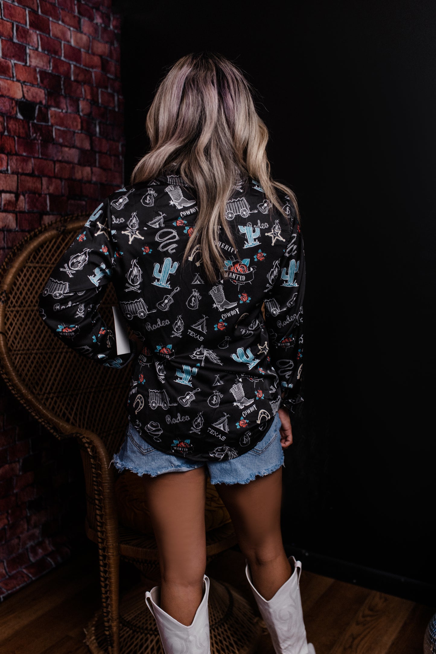 MK562 Texas Rodeo Button Down Tee