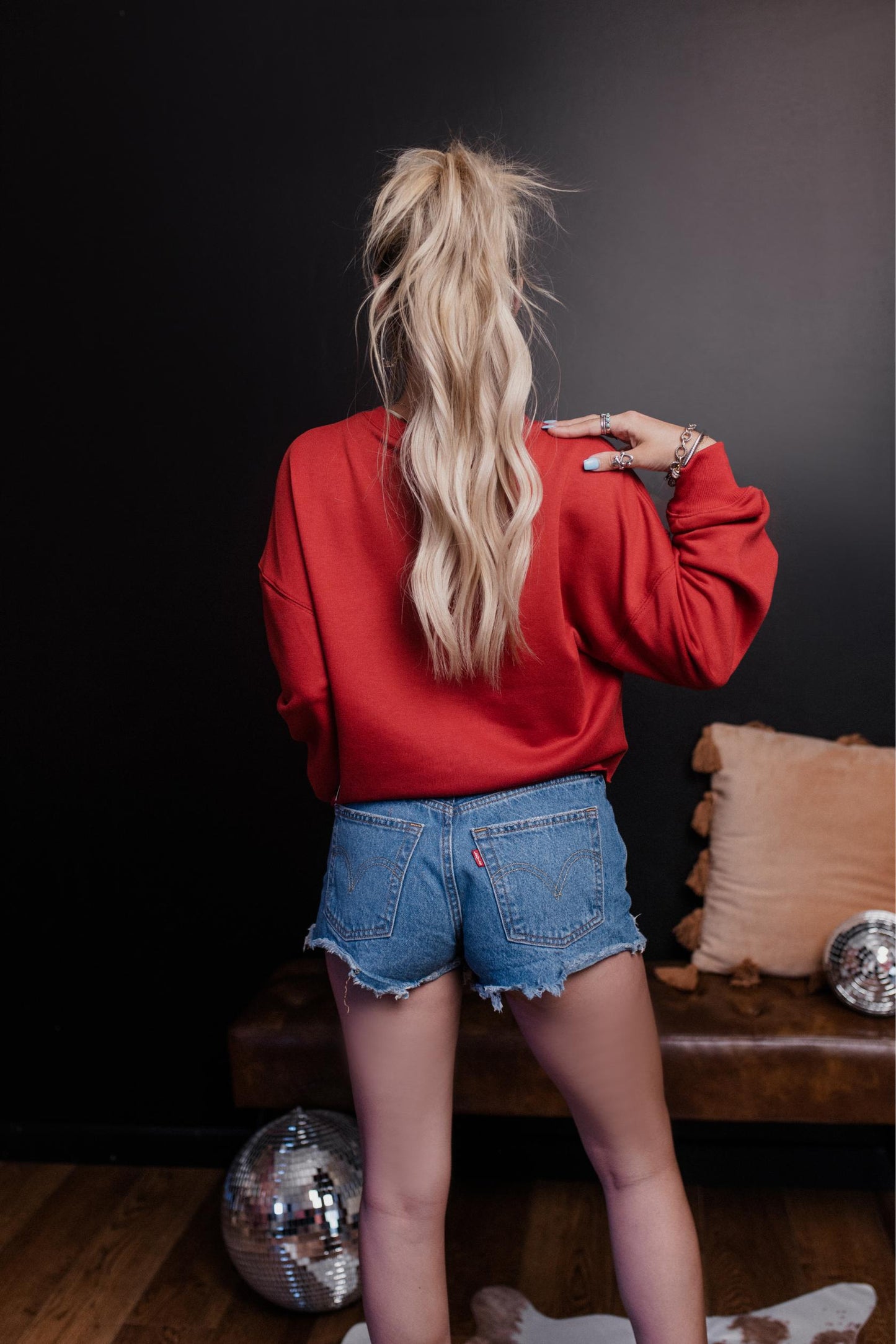 MK548 Game Day Long Sleeve Crop Top