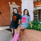 MK350 Life is a Rodeo Mineral Washed Tee Dress - Gray/Pink