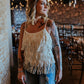 MK0155 Living on the Edge Fringe Tank - White