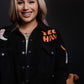 MK549 Oversize Sherpa Embroidery Jacket - BLACK