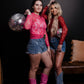 MK570 Roses Lace Mesh Top