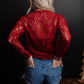 MK570 Roses Lace Mesh Top