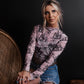 MK498  Sunshine Velvet Mesh Top