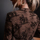 MK498 Sunshine Velvet Mesh Top - Brown