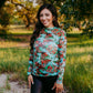 MK463 Candy Cane LS Mesh Top