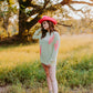 MK371 Cactus Line Embroidery Light Weight Sweatshirt Green