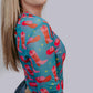 MK165 Yee Haw Long Sleeve Mesh Top - Multi