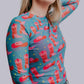 MK165 Yee Haw Long Sleeve Mesh Top - Multi