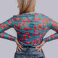MK165 Yee Haw Long Sleeve Mesh Top - Multi