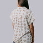MK729 Branded Button Down Blouse