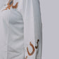 TZ76 Cut Out Embroidery Pearl Snap Button Down Shirt
