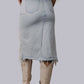 MK607 High Low Denim Maxi Skirt