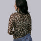 MK719 Leopard Print Mesh Top