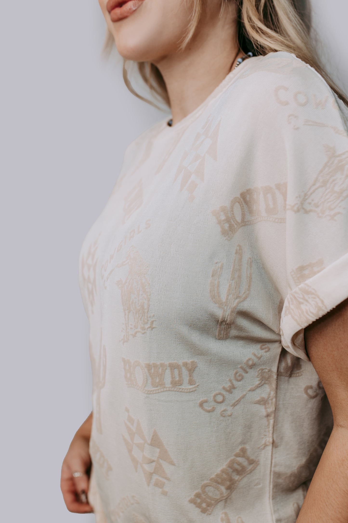 MK675 Glam it up Western Loose Fit Top