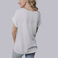 MK673 Aztec Lace Mix Blouse White