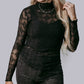 MK706 Embroidery Lace Top -Black