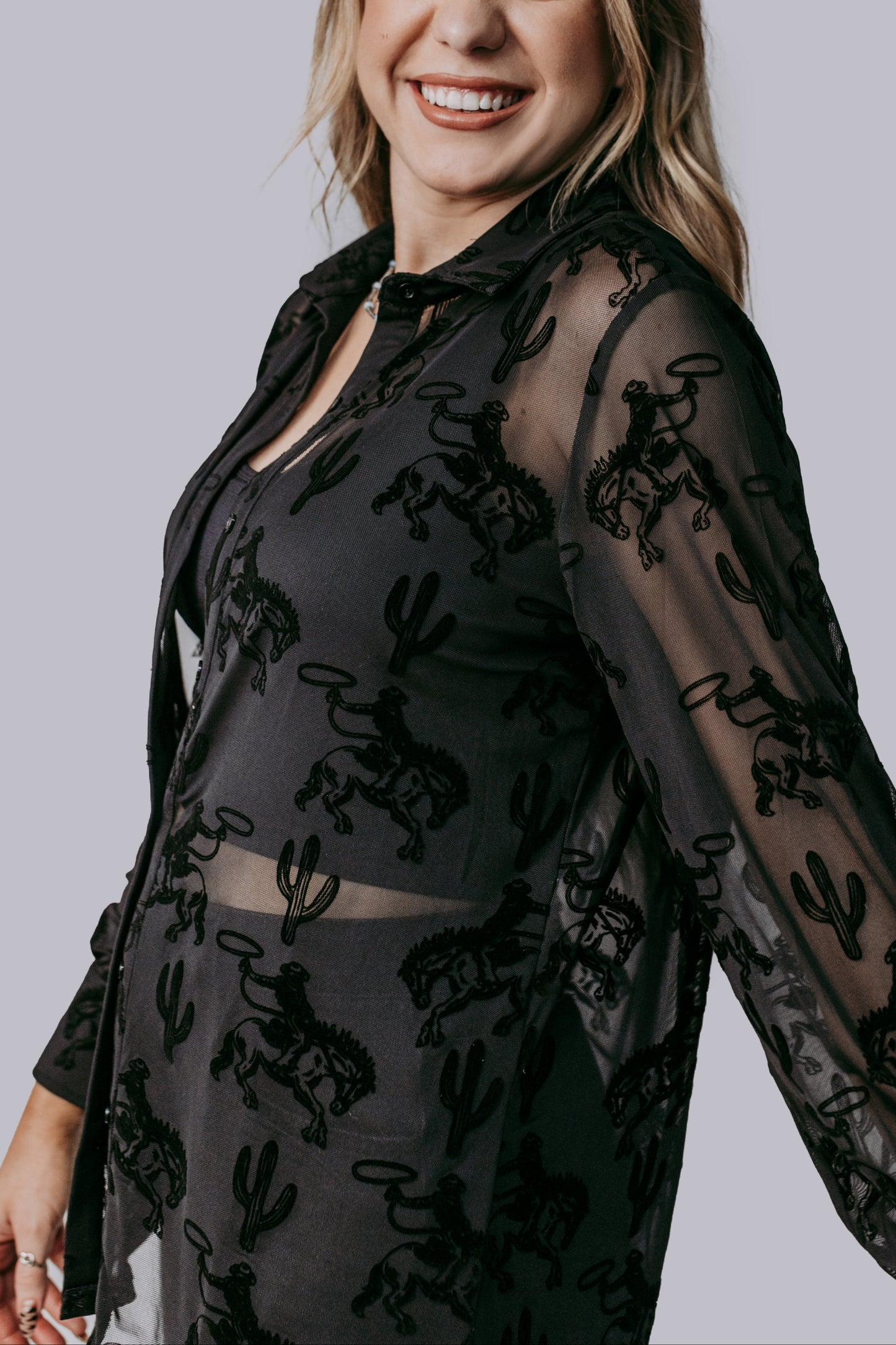 MK688 Buckaroo Velvet Button Down Shirt