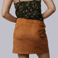 MK697 Suede Side Slit Skort