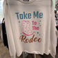 MK309 Take Me to the Rodeo Light Weight Sweatshirt - White