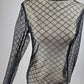 TZ73 Black Mesh Top