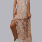 MK636 Floral Paisley Maxi Skort