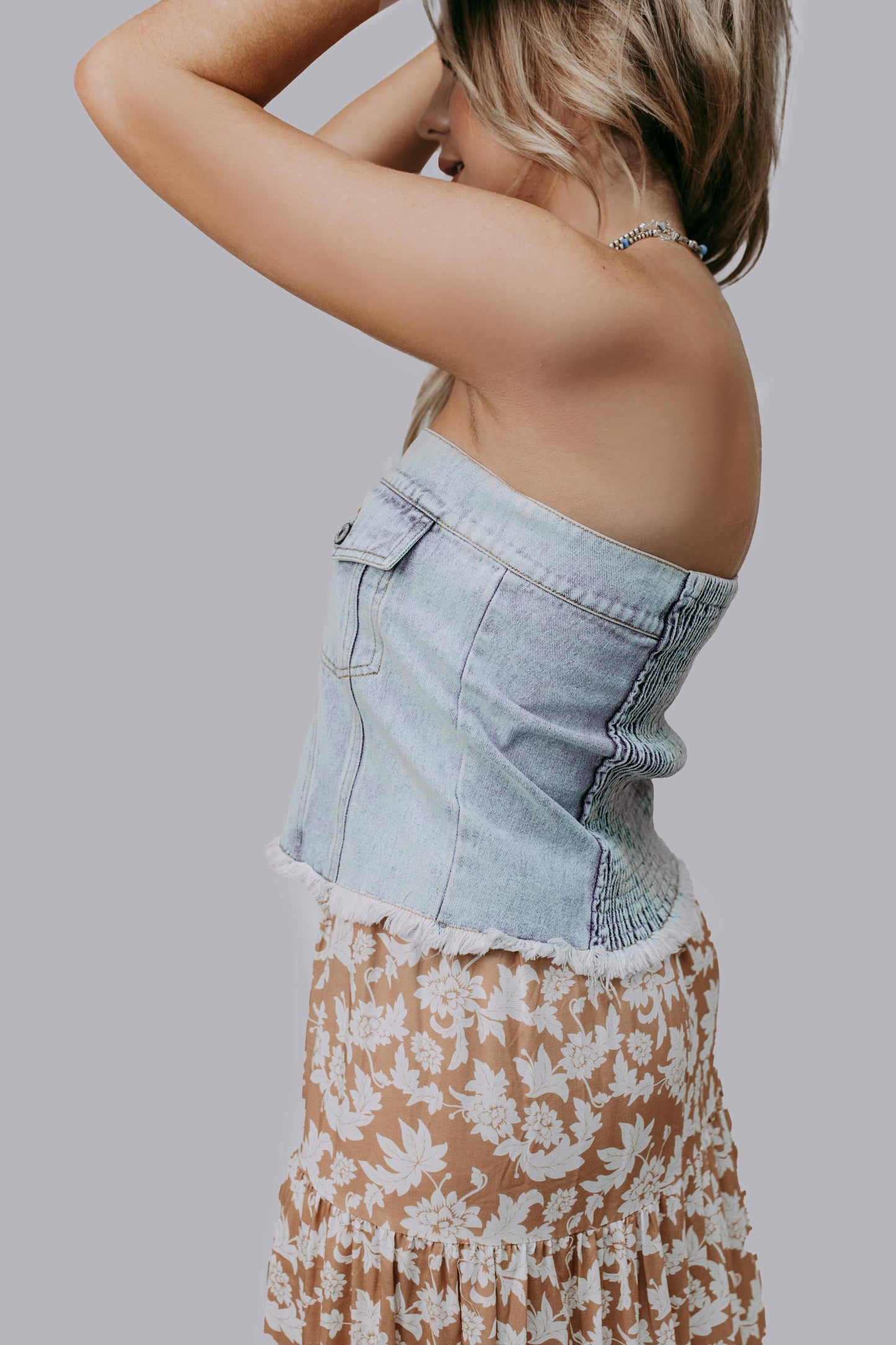 MK610 Denim Top