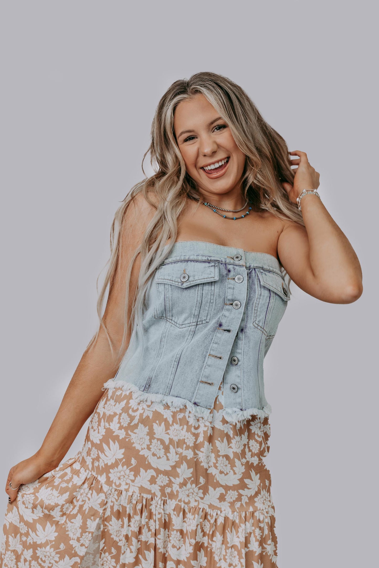MK610 Denim Top