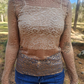 TZ74 Leopard Mesh Top