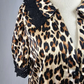 MK700 Leopard Lace Puff Sleeve Blouse