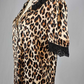 MK700 Leopard Lace Puff Sleeve Blouse