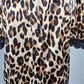 MK700 Leopard Lace Puff Sleeve Blouse