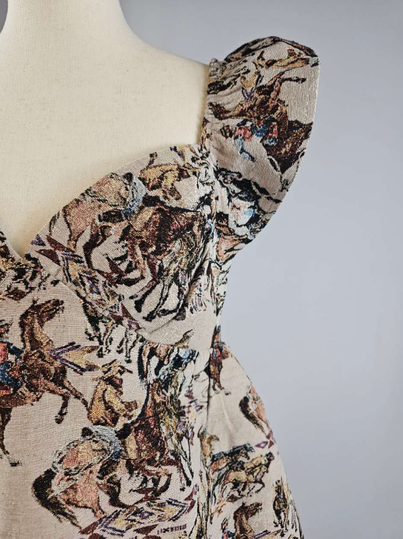 MK693 Buckaroo Velvet Ribbon Dress