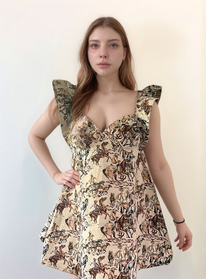 MK693 Buckaroo Velvet Ribbon Dress