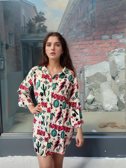 TZ92 Howdy Button Down Tunic