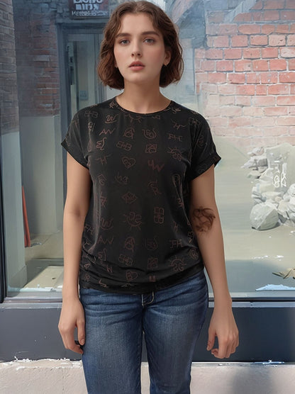 TZ100 3D Branded Blouse
