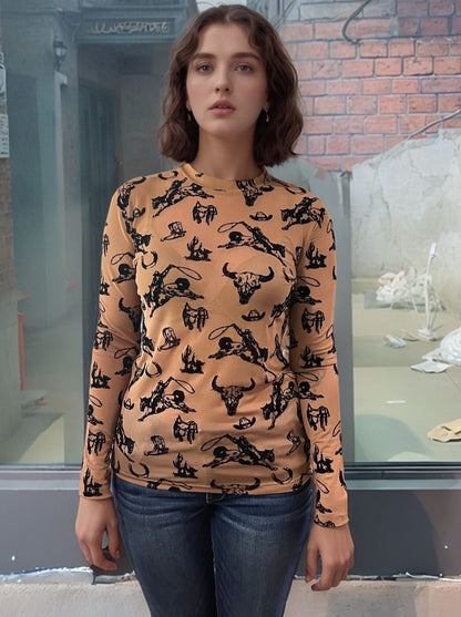 TZ103 Cowboy Mesh Top