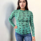 MK474 Branded 3D Print Mesh Top - Turquoise