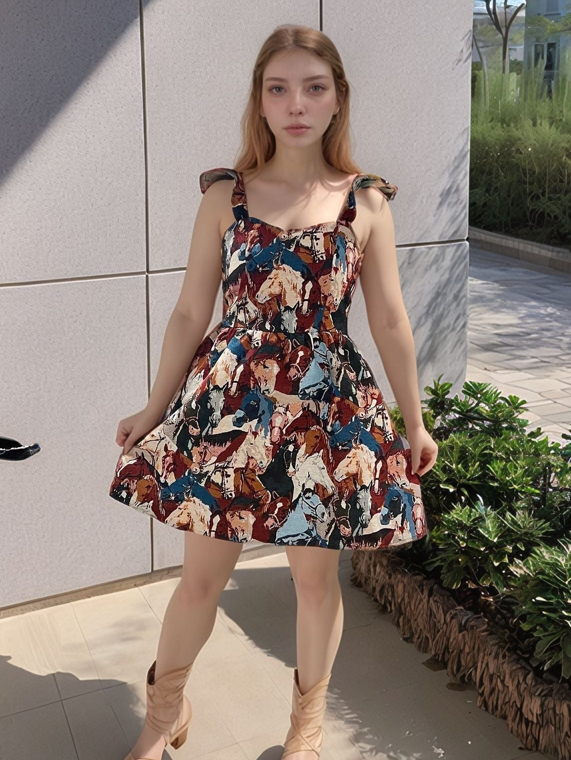 TZ95 Horse Cupcake Dress