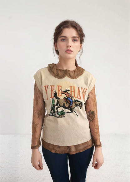 MK710 Yew Haw Cap Sleeve Tee