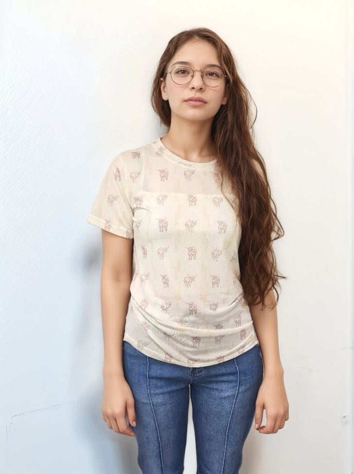 MK655 Cow SL Mesh Top