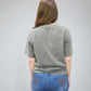 MK639 Cowgirl Embroidery Acid Washed Tee