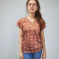 MK668 Branded Ruffled Sleeve Blouse