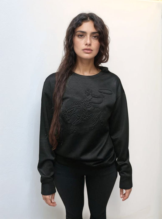TZ109 Buckin' Horse Embossed Sweatshirt