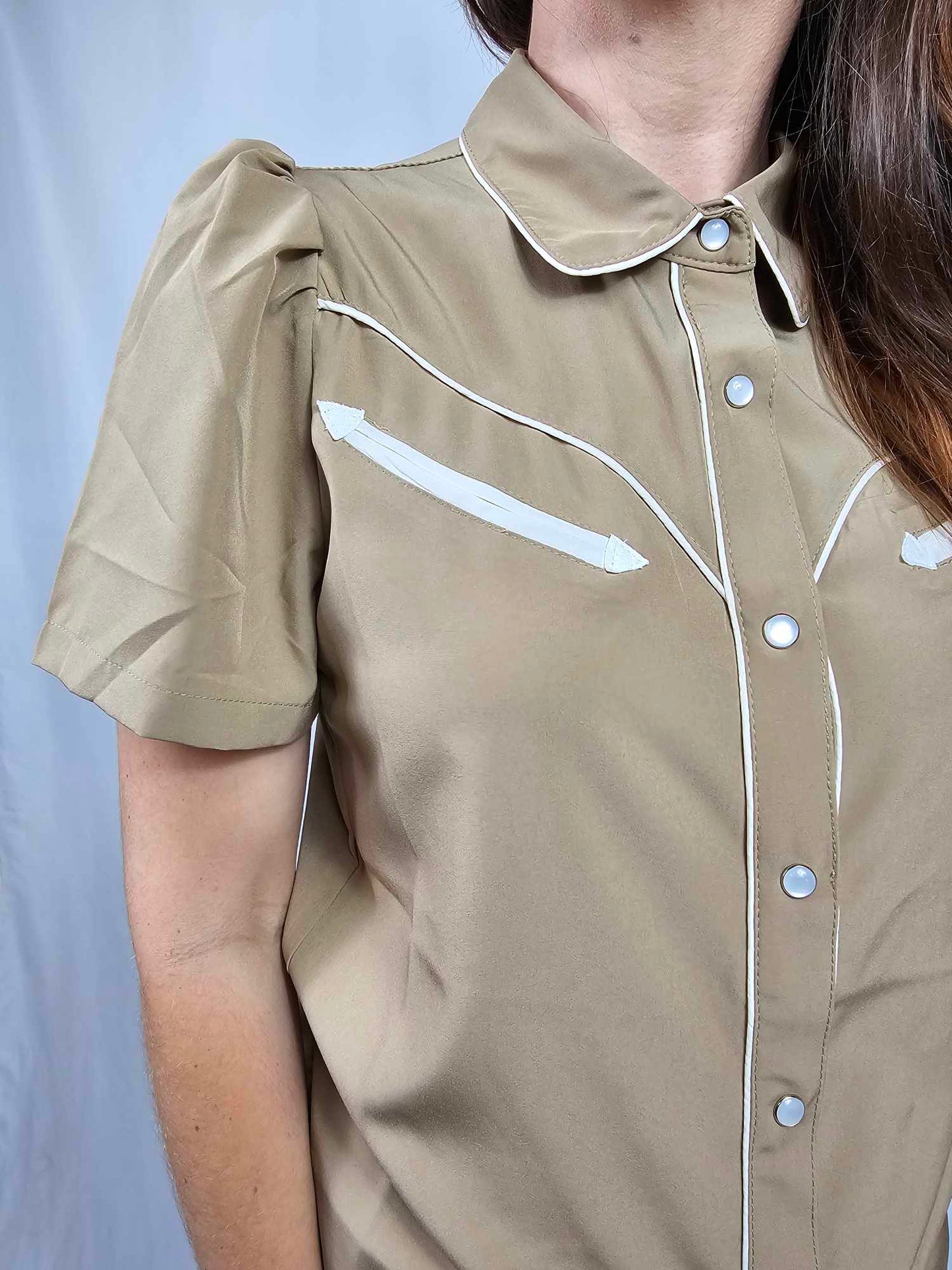 MK612 SL Button Down Shirt - Tan
