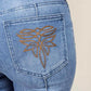 MK624 Raw Hem Straight Leg Jeans