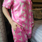 MK369 Horse Satin PJ Sets - Pink